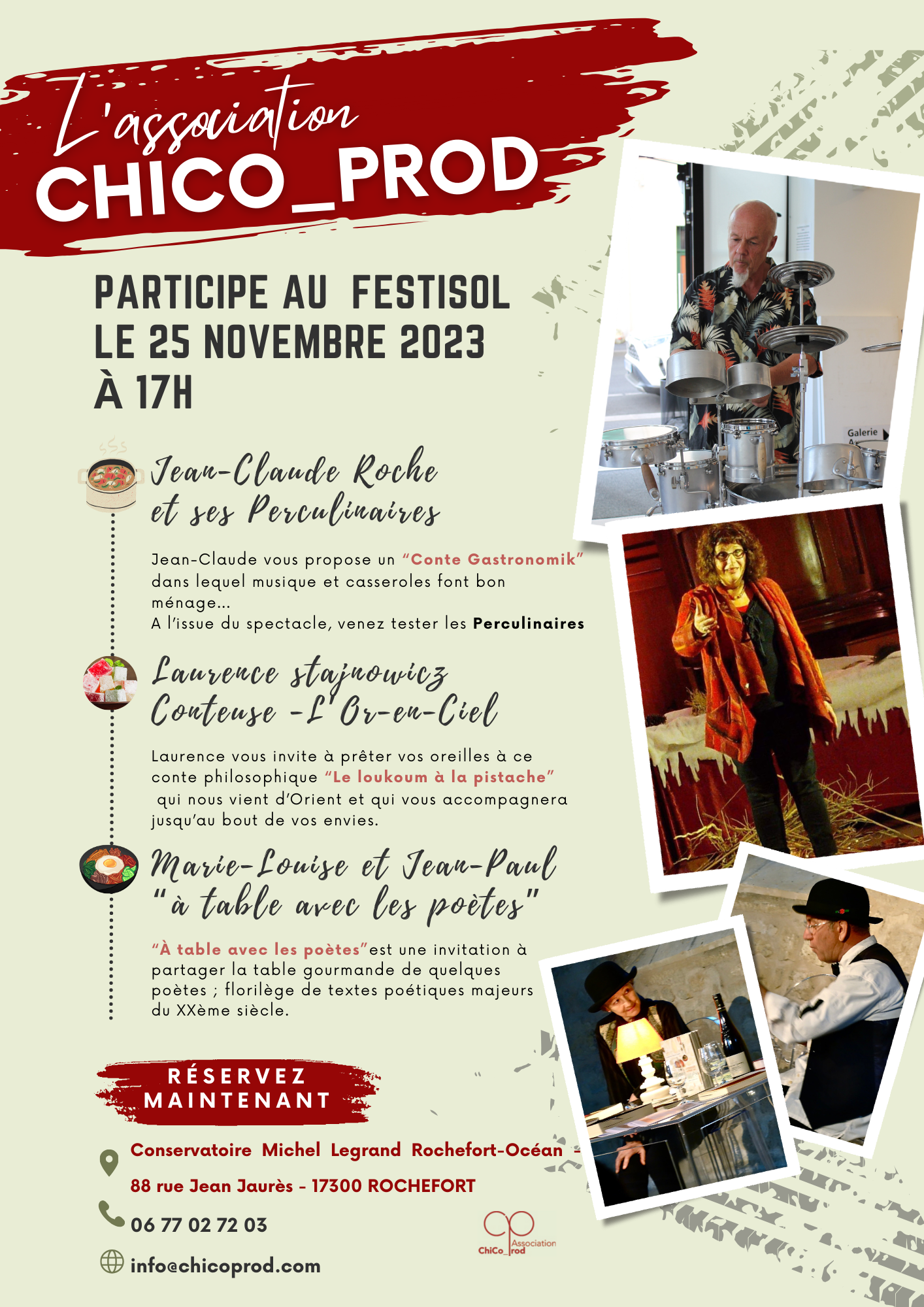 L'association ChiCo_Prod participe au Festisol le 25 novembre 2023 à 17 heures