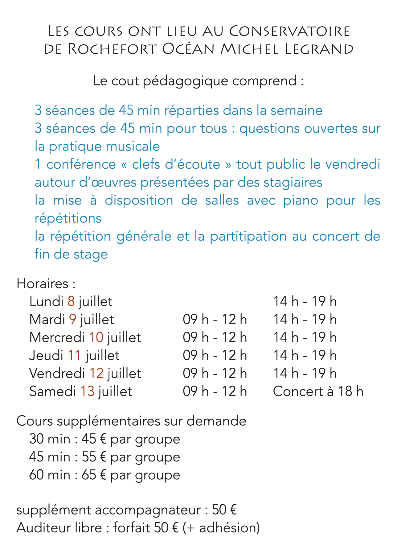 Stage de musique